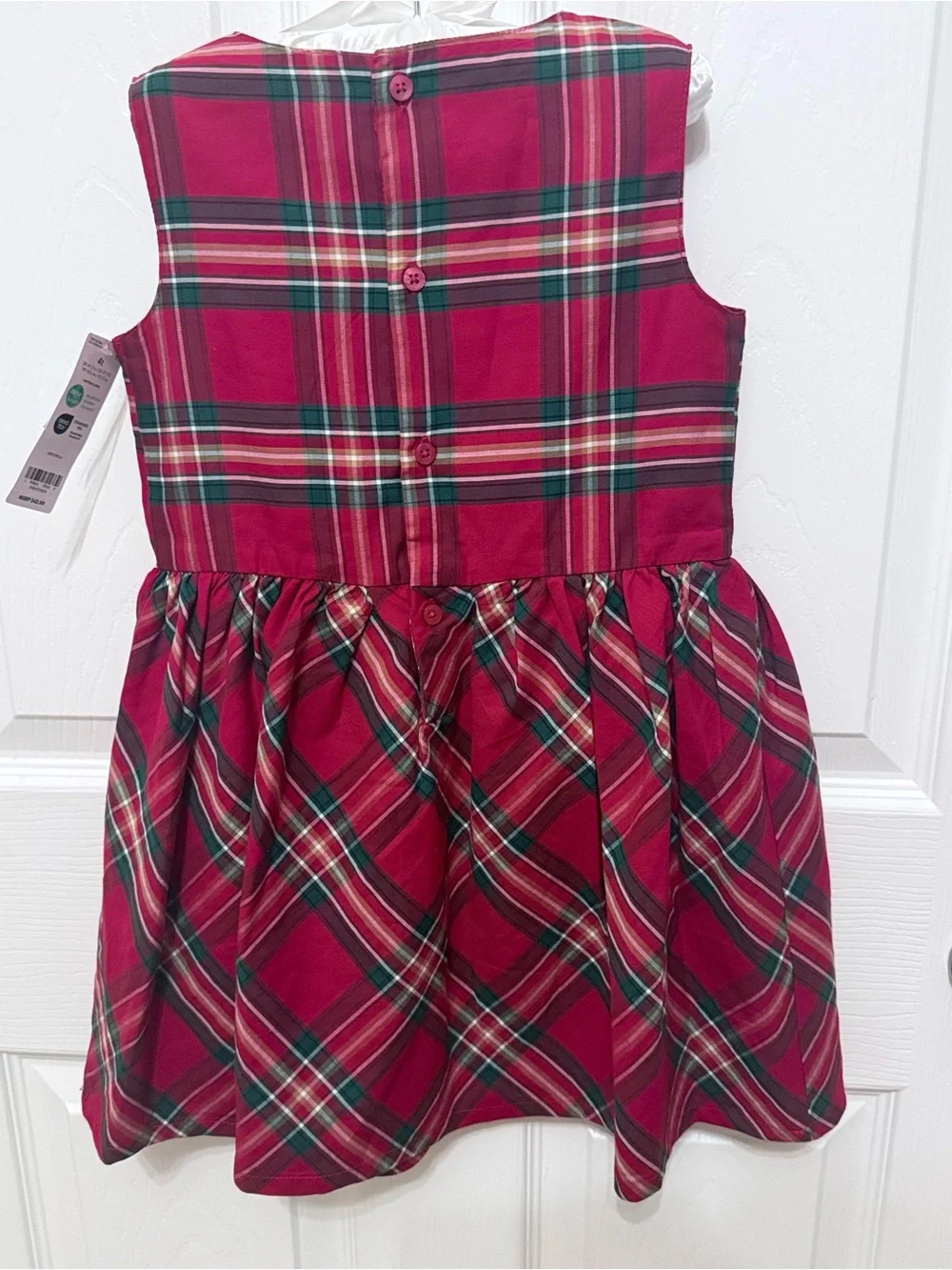 Carter’s Holiday Plaid Dress – Girls Size 4T – NWT